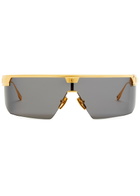 Balmain Eyewear Major Wrap-around Sunglasses - Gold - One Size