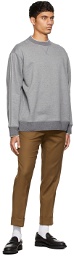 Agnona Grey Cotton Fleece Crewneck Sweatshirt