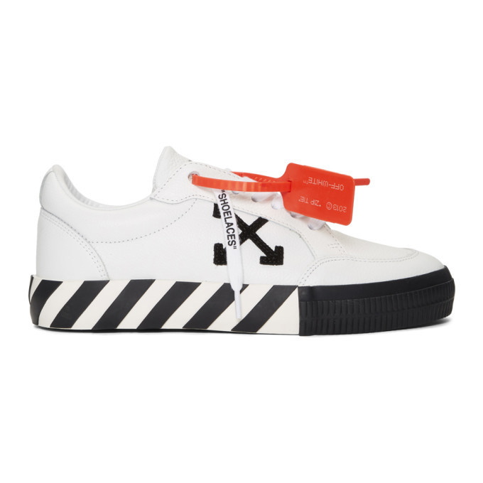 Photo: Off-White White and Black Vulcanized Low Sneakers