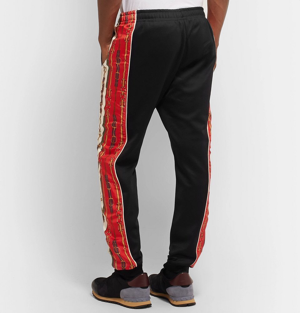 Gucci Black Monogram Striped Track Pants  Savonches
