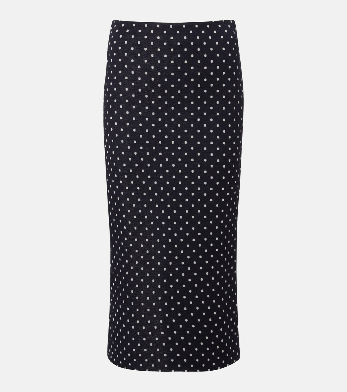 Max Mara Polka-dot jersey midi skirt