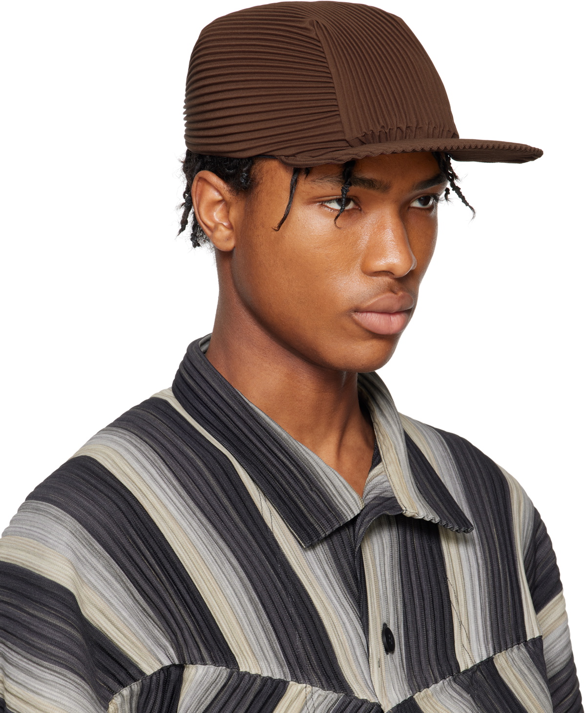 HOMME PLISSÉ ISSEY MIYAKE Brown Pleats Cap