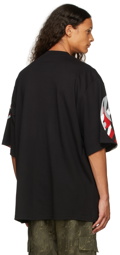 GCDS Black Oversized Camo T-Shirt