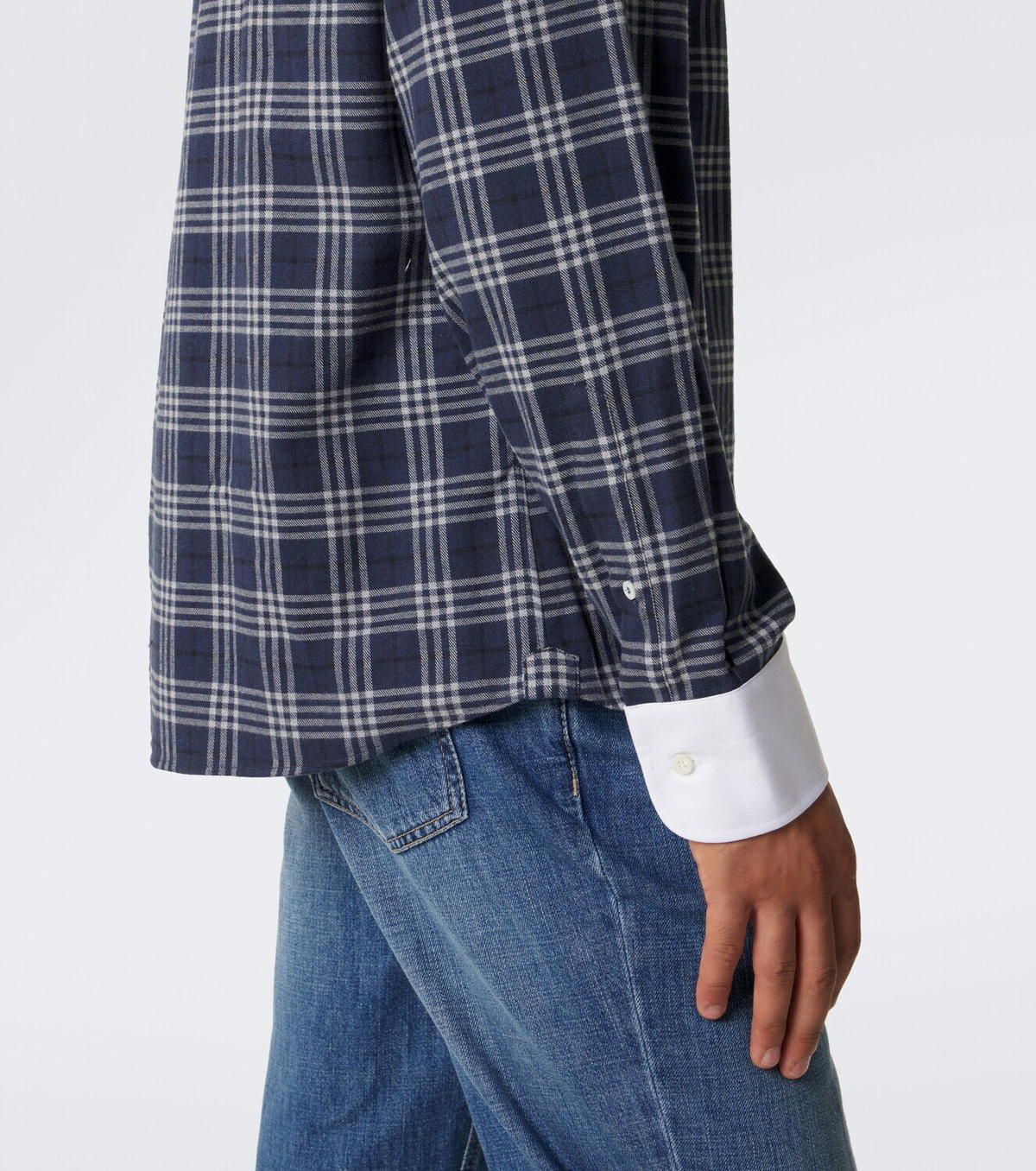 Brunello Cucinelli Checked cotton-blend flannel shirt