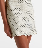 Faithfull Iria polka-dot linen minidress