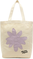 Maison Kitsuné Off-White Daisy Flower Tote