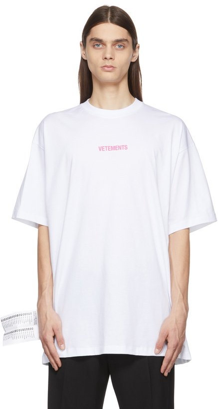 Photo: VETEMENTS White Logo Label T-Shirt