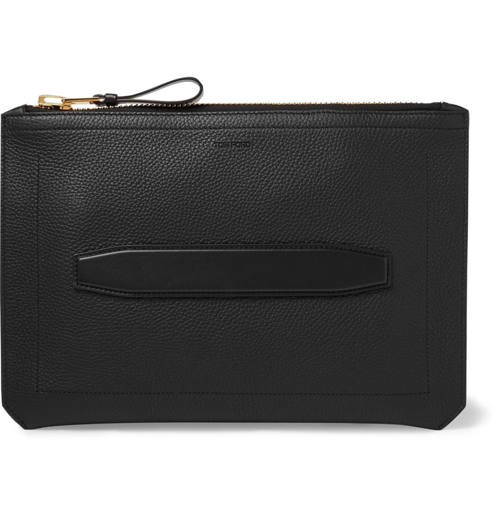 Photo: TOM FORD - Full-Grain Leather Pouch - Black