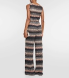 Missoni Zig Zag metallic knit flared pants