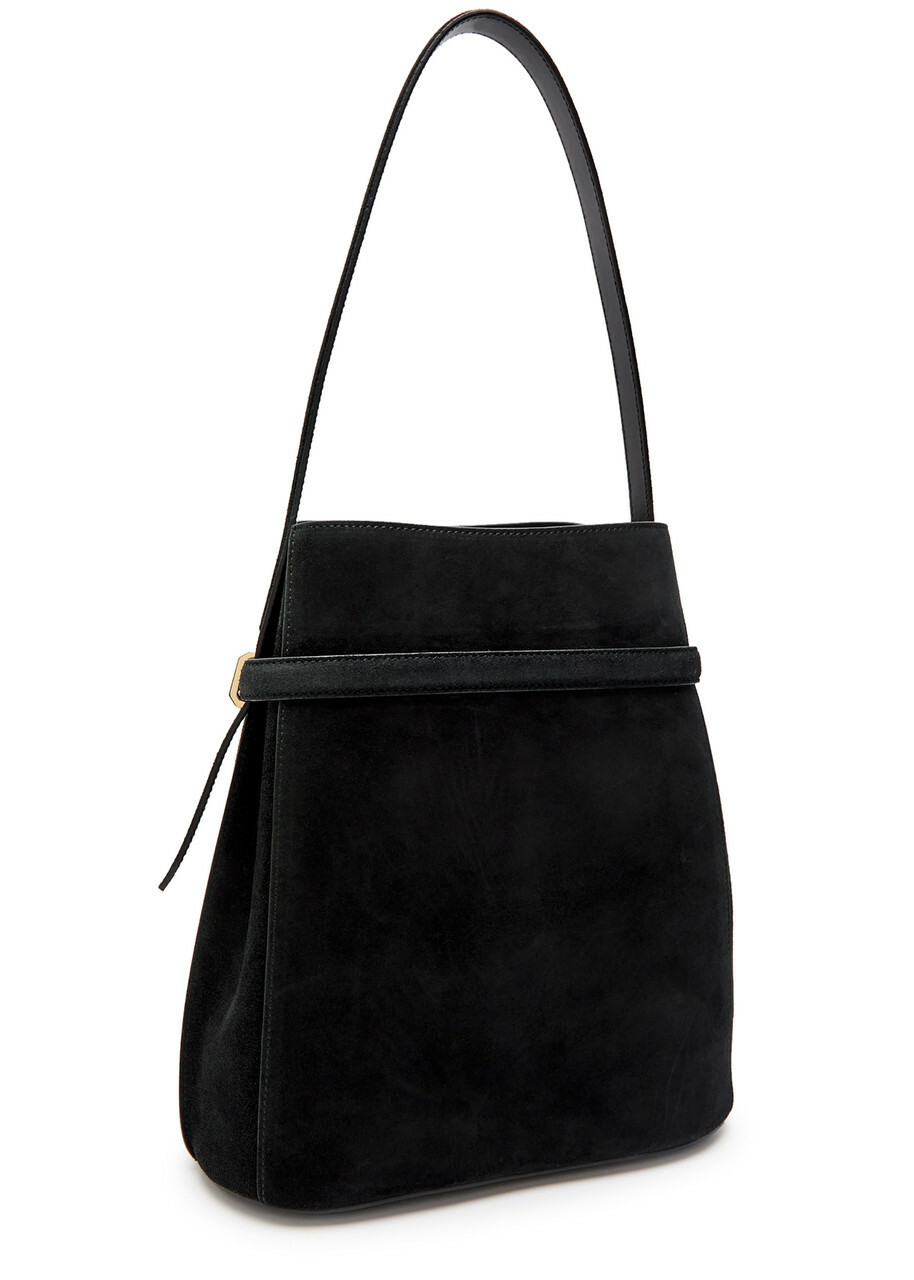 Toteme Belted Suede Bucket bag - Black - One Size