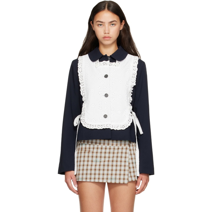 Photo: Sandy Liang Navy & White Winslow Jacket