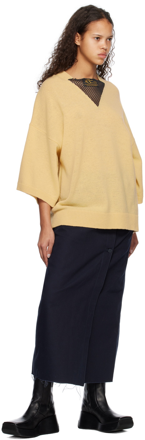 Raf Simons Yellow Loose-Fit Sweater