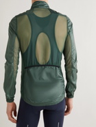 Café du Cycliste - Petra Mesh-Panelled Shell Cycling Jacket - Green