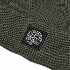 Stone Island Men's Knitted Patch Beanie in Musk
