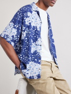 Blue Blue Japan - Sakura Kaza Convertible-Collar Woven Shirt - Blue