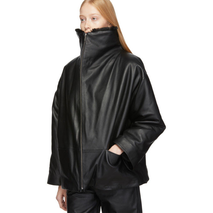 Toteme Reversible Black Leather Annecy Jacket Toteme