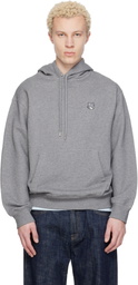 Maison Kitsuné Gray Fox Head Comfort Hoodie