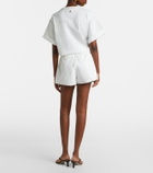 Alémais Scuba patch-appliqué cotton shorts