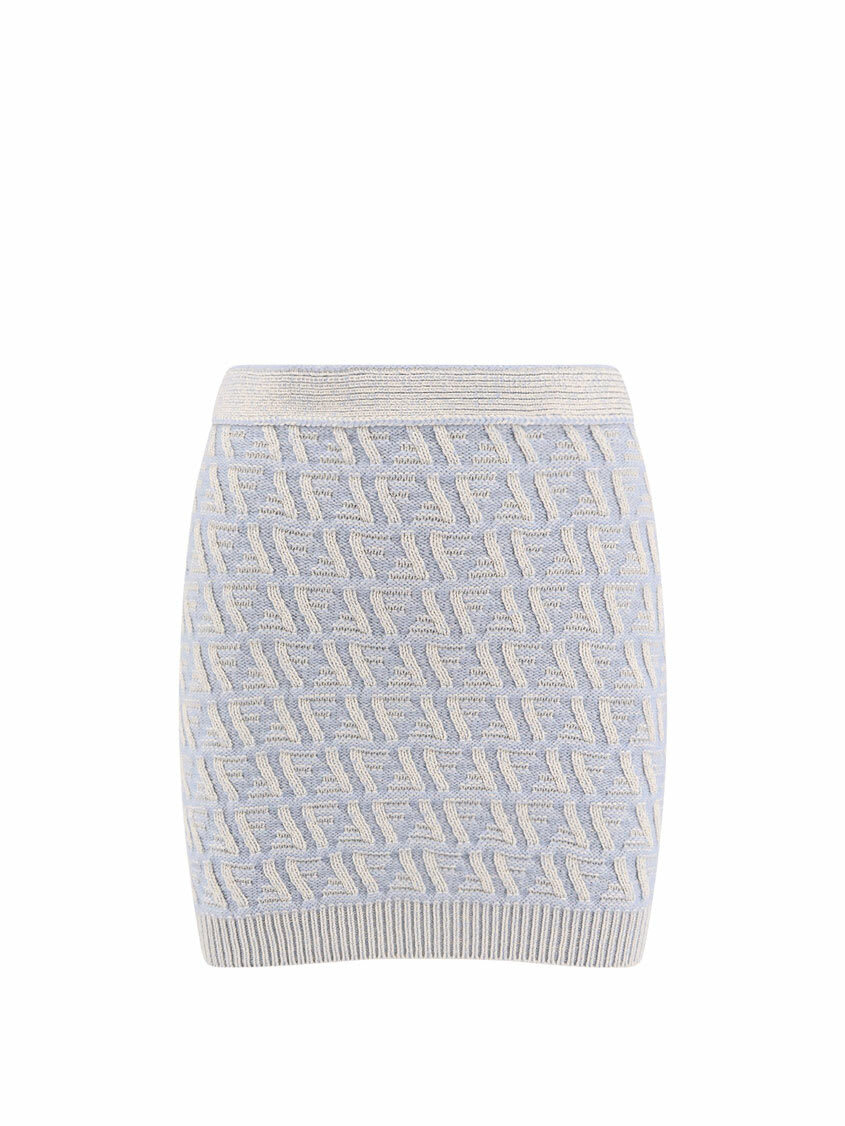 スカート Fendi Light Grey Mohair Blend Skirt Women's Designer Skirts | FENDI US