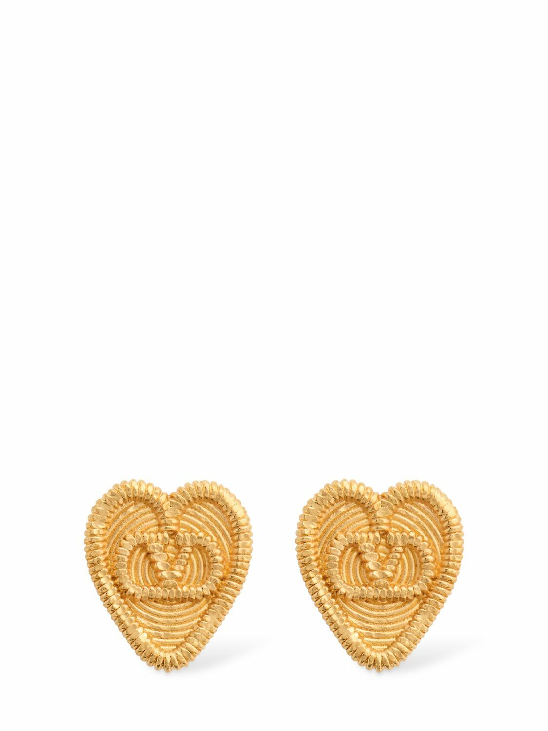Valentino Garavani Gold VLogo Signature Earrings Valentino