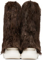 Rick Owens DRKSHDW Brown Faux-Fur Boots