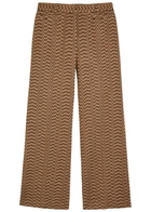 Missoni Chevron Wide-leg Wool-blend Trousers Camel