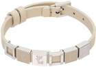 WOOYOUNGMI Beige Leather Logo Bracelet