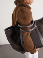 TOM FORD - Leather-Trimmed Suede Weekend Bag