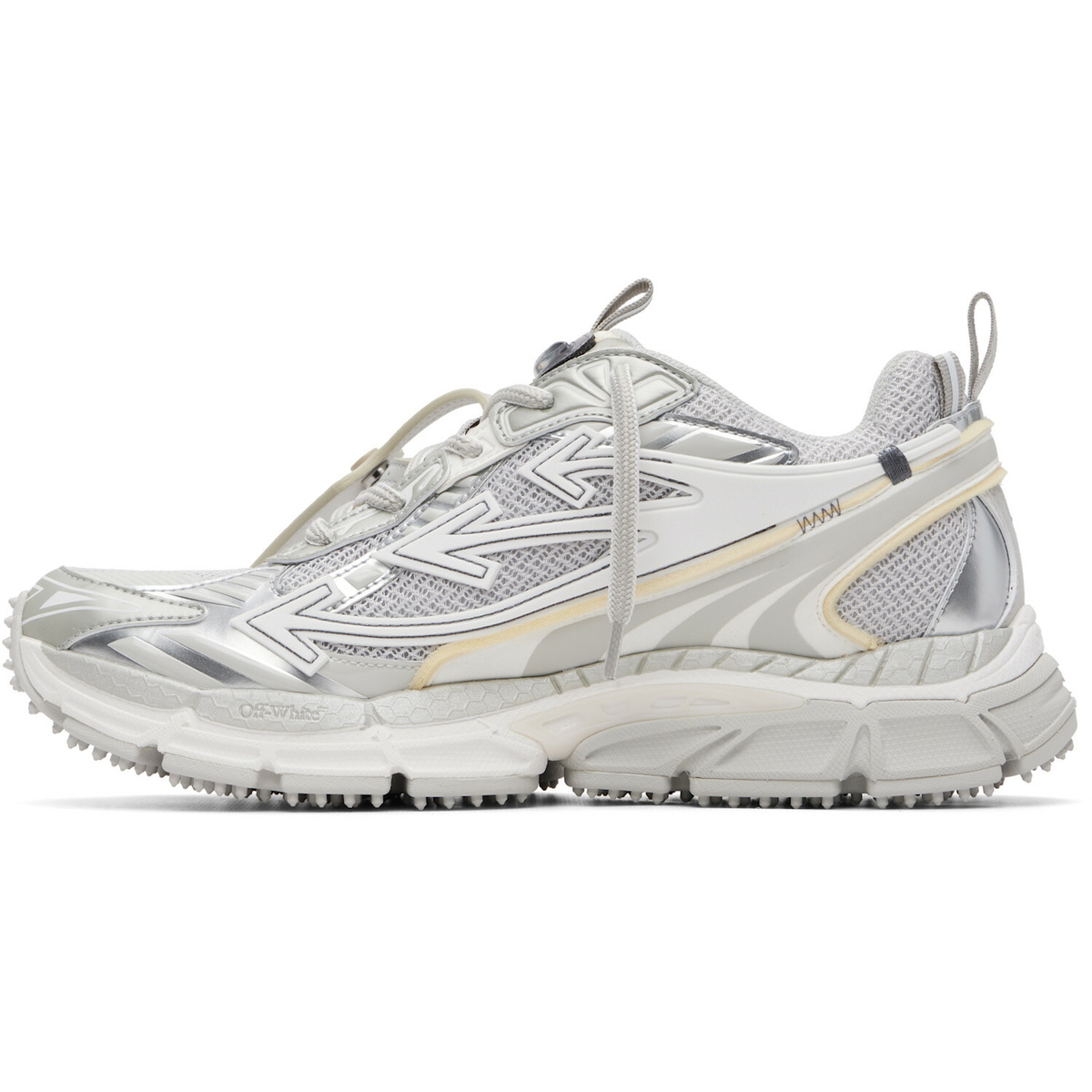 Off-White Gray & Silver Be Right Back Sneakers