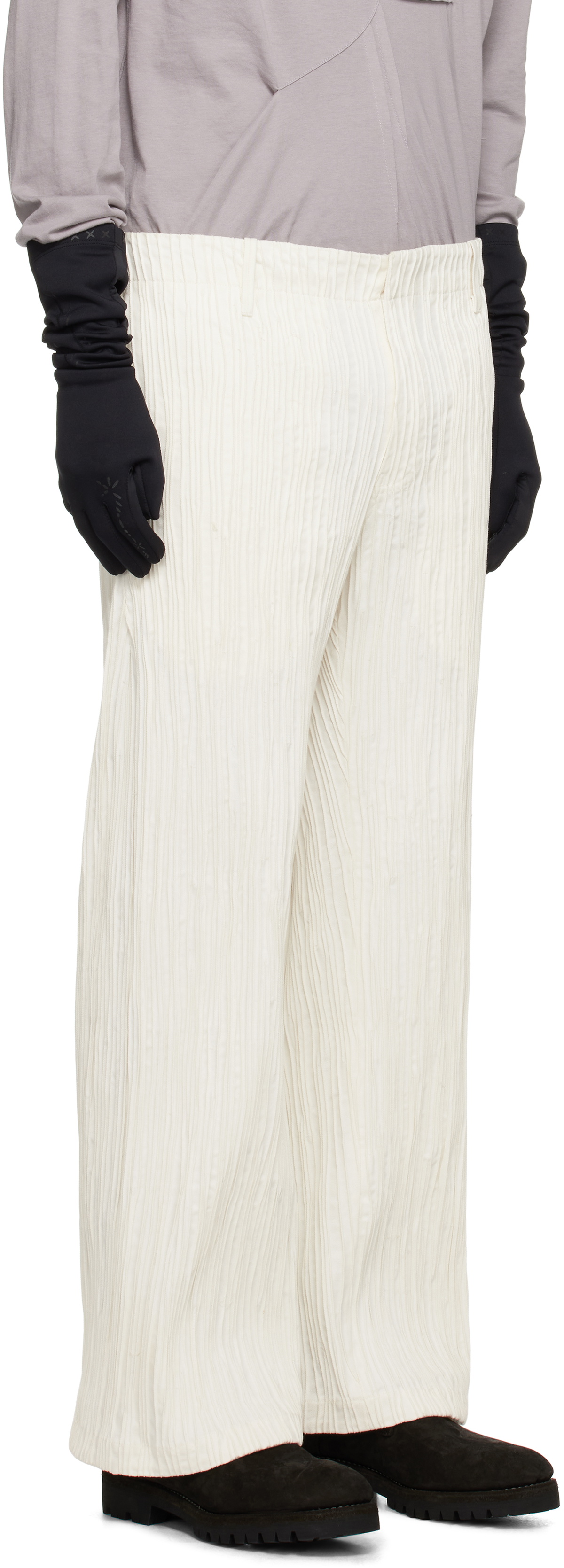 Tondolo Off-White Twill Trousers