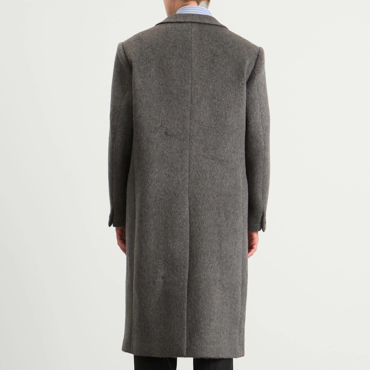 Carter Young Men's Hewitt Wool Coat in Silver Grey