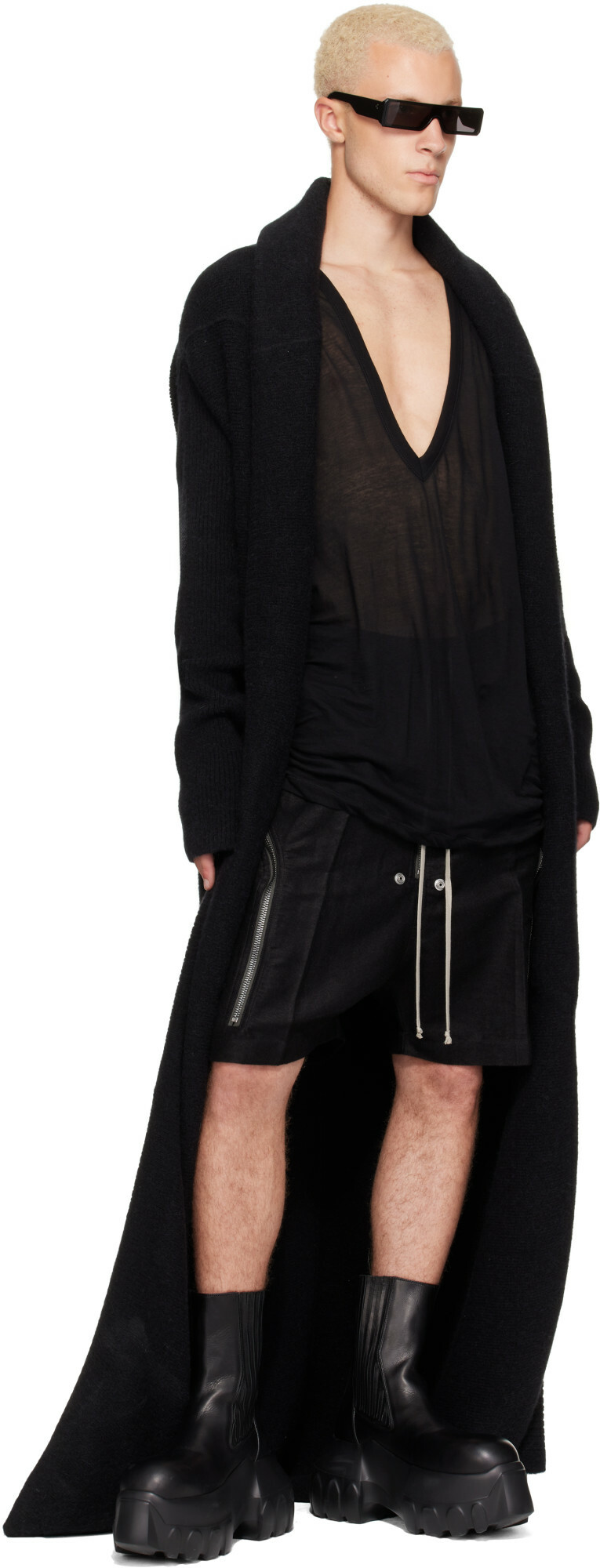 Rick Owens Black Tower Heizer Shorts