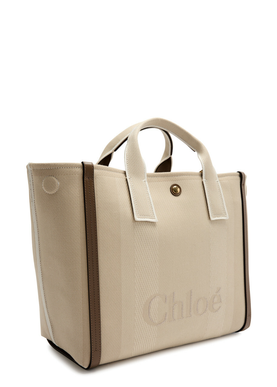 Chloe Carry Canvas Tote - Beige - One Size