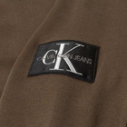 Calvin Klein Men's Monogram Sleeve Badge Crew Sweat in Black Olive