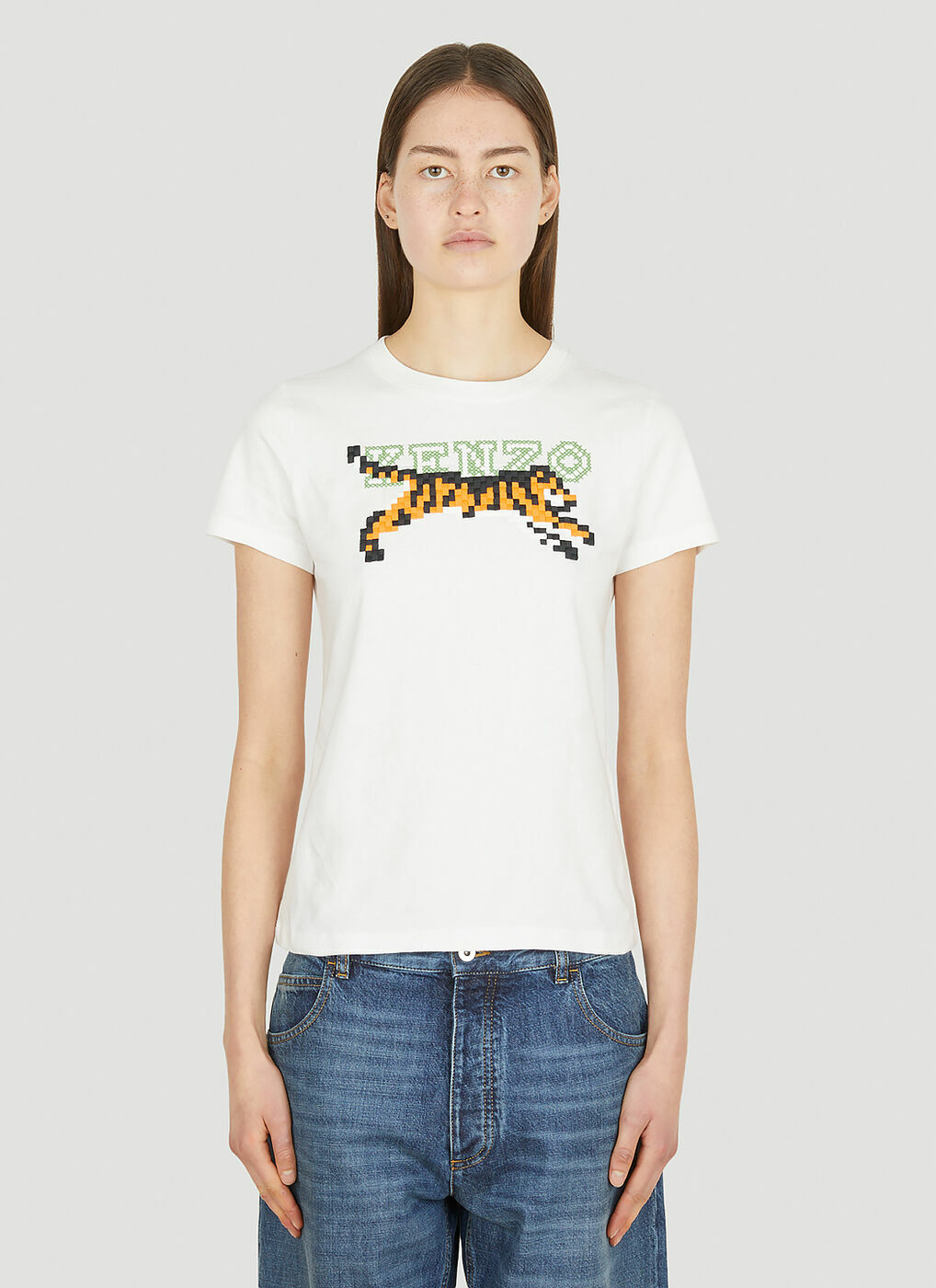 Kenzo x Nigo Tiger Pixel Oversized T-Shirt Off White