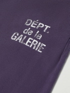 Gallery Dept. - Flared Panelled Logo-Print Cotton-Jersey Sweatpants - Blue
