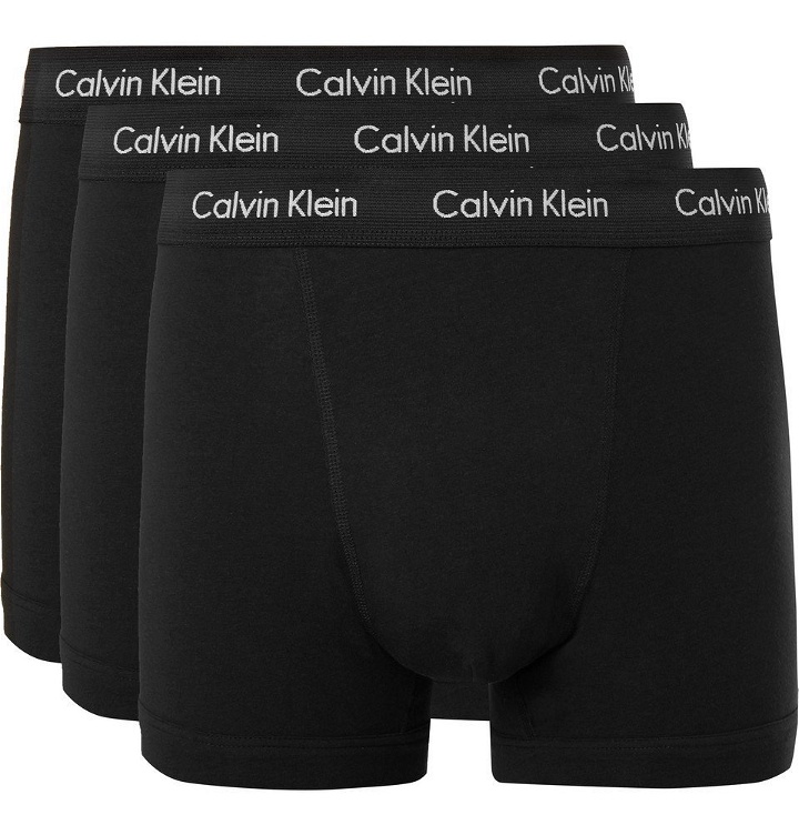 Photo: Calvin Klein Underwear - Three-Pack Stretch-Cotton Boxer Briefs - Men - Black