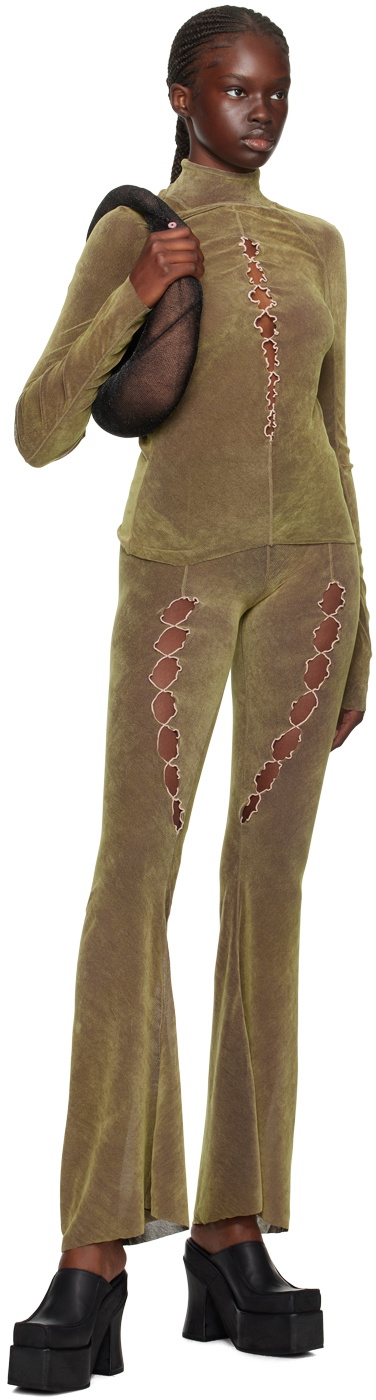 Rui Khaki Cutout Turtleneck