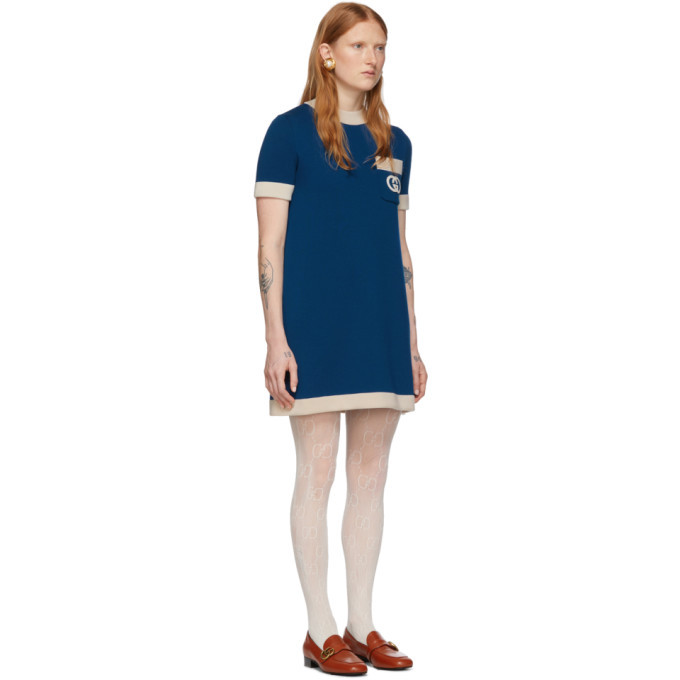 gucci dress blue Gucci Kids Baby GG Viscose Dress