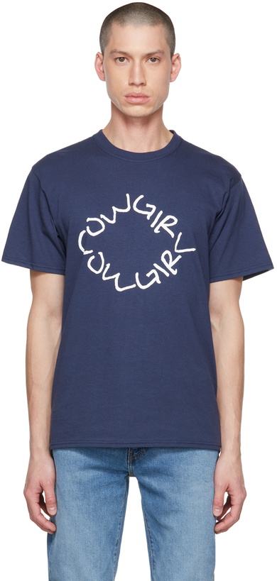 Photo: Cowgirl Blue Co Navy Penmanship T-Shirt