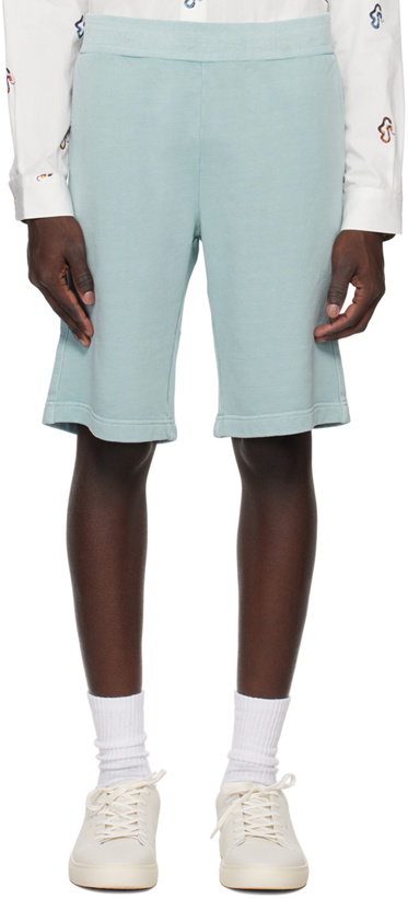 Photo: PS by Paul Smith Blue Embroidered Shorts