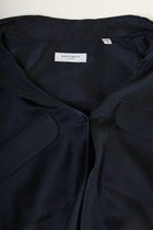 Equipment signature Navy Blue Long Sleeves Shirt In Silk Woman
