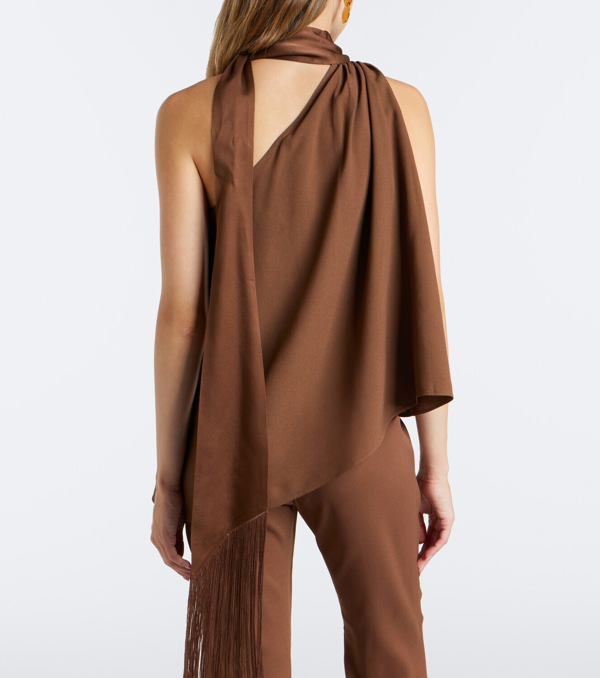 Taller Marmo Astor scarf-detail crêpe cady top