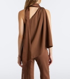 Taller Marmo Astor scarf-detail crêpe cady top
