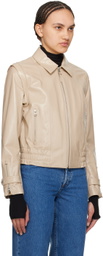 MACKAGE Beige Amoree Leather Jacket