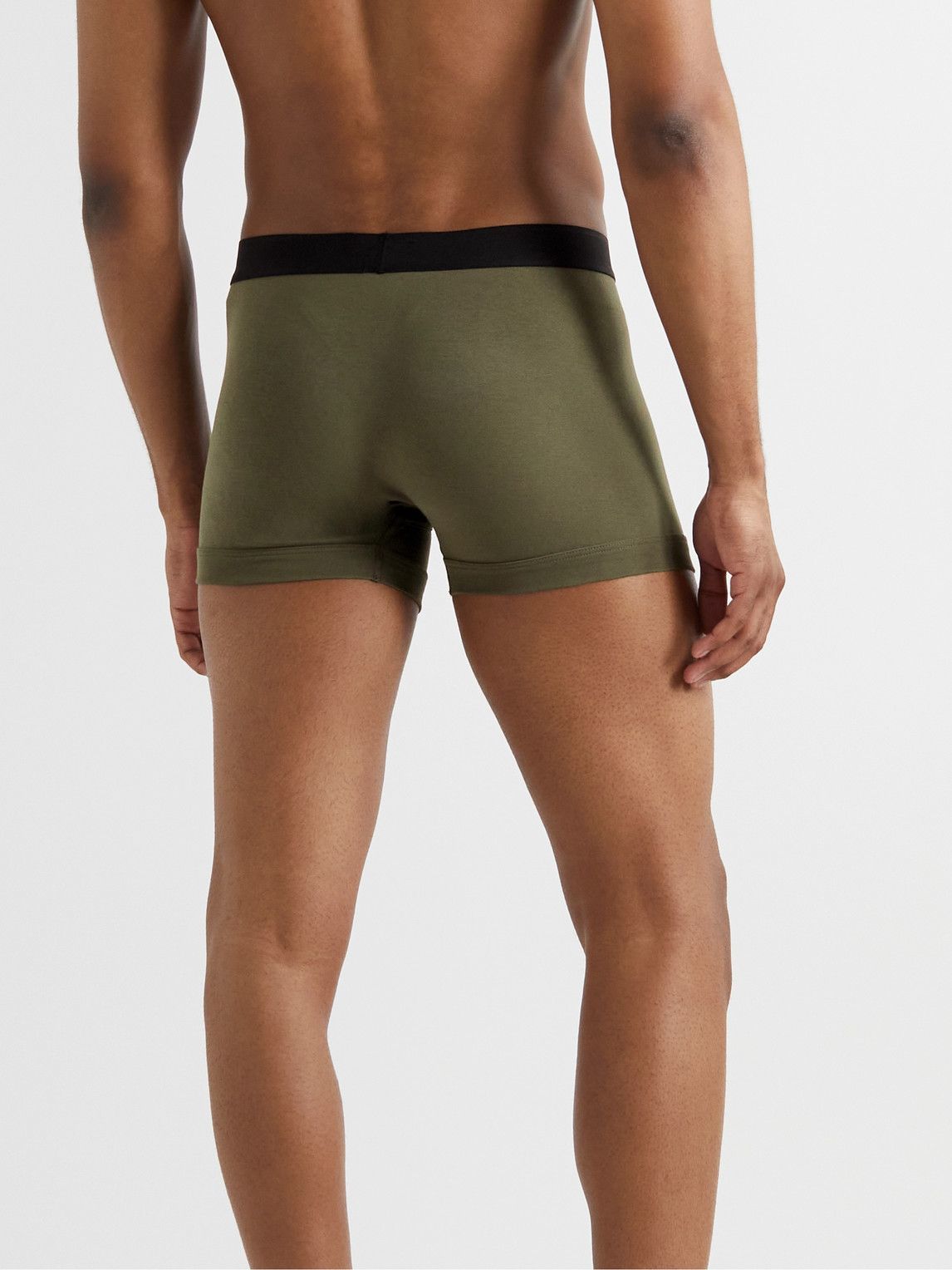 Tom Ford Stretch Cotton Jersey Boxer Briefs Green Tom Ford