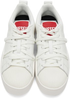 Diesel White S-Shika Lace-Up Sneakers