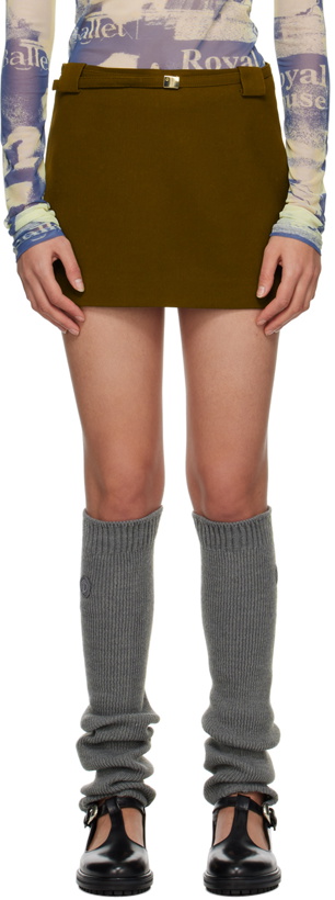 Photo: TheOpen Product Khaki Belted Miniskirt