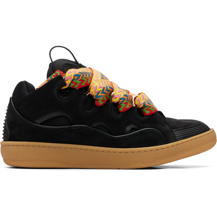 Photo: Lanvin Black Curb Sneakers