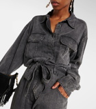 Marant Etoile Belted denim jumpsuit